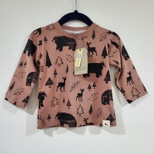 Turtledove Lindon Animal Print Long Sleeve Infant's Size 6/12 M